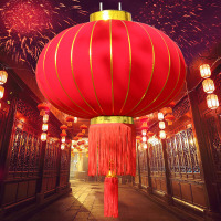 企购优品缎面大红灯笼80#直径约50CM(单位:对)