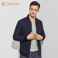 HODO红豆男装 男士毛呢夹克 秋冬季时尚休闲简约舒适[含羊毛]棒球领短款毛呢夹克男外套