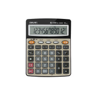 得力 1551A计算器 经济型12位数语音计算器 真人发音计算器