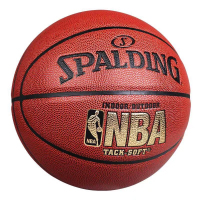 斯伯丁金色NBA LOGO室内外7号lanqiu耐磨PU篮球74-607Y