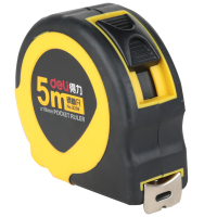 得力 8206 钢卷尺 工程尺 测量尺 绘图尺 刻度尺 碳钢尺带 测量专用 工程 5米