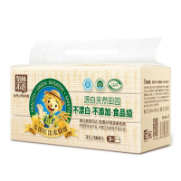 泉林本色秸秆面巾纸120张/包*3包 （整箱发货）