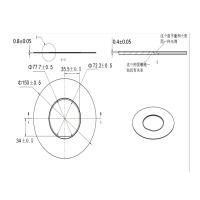 6寸蓝宝石异形片 直径150mm 厚度0.8mm参照图纸