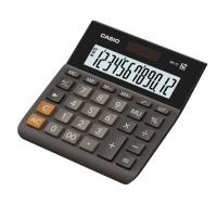 卡西欧(CASIO)MH-12-BK 小型 12位 双电源 超宽计算器 黑色 专业计算系列 1个装
