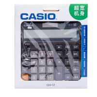 卡西欧(CASIO)DH-12-BK 中型 12位 双电源 超宽计算器 黑色 专业计算系列 1个装