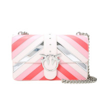 Pinko/品高 LOVE STRIPE INTARSIO 拼色单肩包 1P213D