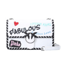 Pinko/品高 LOVE FABULOUS 1 涂鸦印花单肩包 1P21DD
