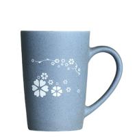 小海牛马克杯 带盖勺大容量水杯创意简约雕刻陶瓷咖啡杯子情侣礼品杯