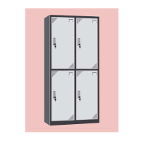 正鹏四门更衣柜 900*500*1850 SHRF Mm0x