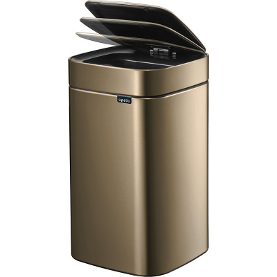 优百纳/Upella 欧式智能自动感应垃圾桶家用不锈钢方形垃圾桶8L分类办公室垃圾桶