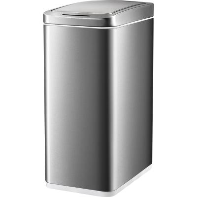 优百纳/Upella 欧式创意智能自动感应垃圾桶家用不锈钢方形垃圾桶10L分类办公室垃圾桶