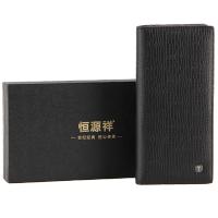 恒源祥 商务票夹 路路通纹长款 HJQ18AA00303 黑色