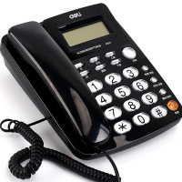 得力(deli) 787电话机 黑色 电显示电话机 办公家用座机 可带分机座机 固定电话