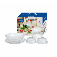 【精选】乐呵钻石玻璃碗6件套（起订量500）-DH