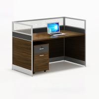 广圣GS 1.6米屏风 定制桌 办公桌带屏风柜子组合 单人位办公桌组合带柜子 一体化办公桌 现场定制屏风卡位