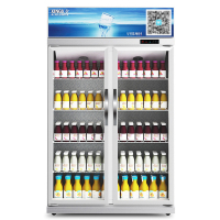 三利(XINGX)658升 双门冷藏展示柜 立式商用冰柜 保鲜柜 陈列柜 啤酒柜 饮料柜 LSC-658T