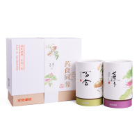 平安津村 药食同源食品礼盒装 百合 莲子 道地原材 高档礼品 健康礼品 2罐装小礼盒