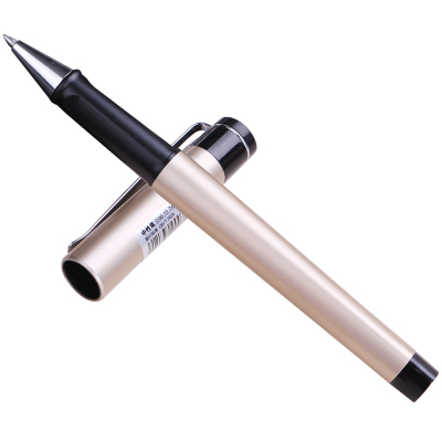 得力(deli)s96中性笔0.7mm黑色签字笔商务碳素笔学生用硬笔书法0.5mm水笔签名笔广告笔定 (1盒装)