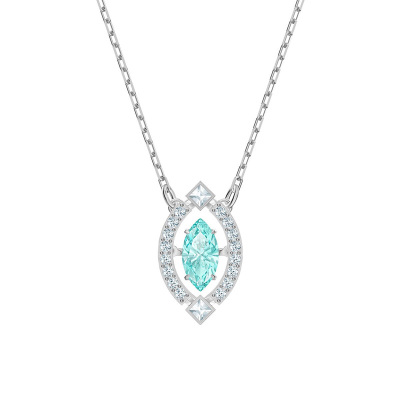 Swarovski 施华洛世奇 人造水晶银蓝项链轻奢饰品 5485721