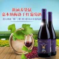 新涵养袋鼠(Xinhaya Kangaroo)嘉本纳梅洛红葡萄酒 750ML 6支装箱装 整箱价