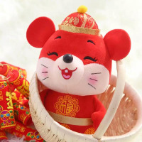 得丰2021年牛年公仔吉祥玩偶6寸唐装福牛100个起订