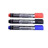 得力s552记号笔油性加粗可加墨水防水不掉色大头笔签字笔黑色、红色、蓝色可加墨大容量1支装