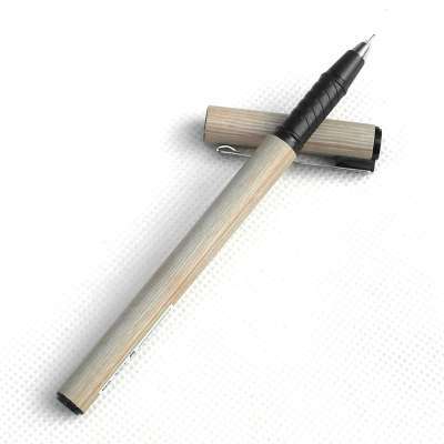 得力S46复古商务中性笔 碳素黑笔 0.38mm细水笔 财务签字笔