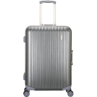 爱华仕(OIWAS)行李箱男女拉杆箱 商务旅行自营 密码锁飞机轮 24英寸登机箱银灰色OCX6228