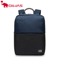 爱华仕(OIWAS)双肩包男士商务自营15英寸电脑包大容量学生包OCB4696深蓝色