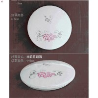 亚克力灯罩 外壳圆形卧室LED吸顶灯件 超薄紫罗兰灯罩+底盘35cm-无光源