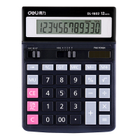 得力 1602 桌面型计算器(黑)(台)