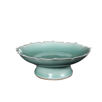 正尔玉弟窑粉青葵口果盘ZX00136