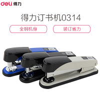 得力(Deli) 订书机0314 金属材质省力型办公订书机 12#订书钉 可订50页 颜色随机