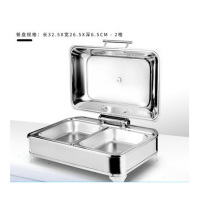 欧妮家 DT S106液压自助餐炉 长方形液压盖配双格食物盆99665