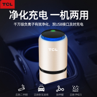 TCL车载空气净化器 汽车净化器 新车除甲醛除雾霾 PM2.5 负离子净化空气 土豪金KJ7F-C1