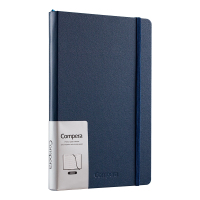 齐心(COMIX) C8042 A5 114张 蓝色 Compera 皮面笔记本