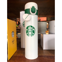 星巴克白绿女神膳魔师保温杯