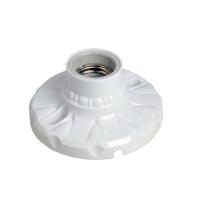 亮兵 E27螺口直径110mm 高45mm螺丝间距50~80mm白色圆形陶瓷螺口PC材料灯座平灯座 两个组--(组)