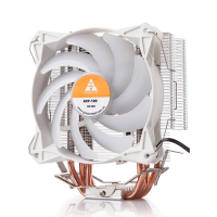 金河田炎冰智能版台式机电脑风冷CPU散热器风扇 白色款(多平台/风冷/四热管/12cm静音风扇/炫光灯效)