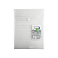 富美高(FolderMate) 直式加厚文件袋A4按扣袋资料册袋多色收纳袋学生办公用品 竖式白色/31670