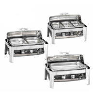 企购优品 不锈钢自助餐炉 电热酒精两用