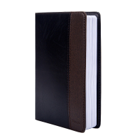 【苏宁】广博(GuangBo)25k120张拼皮商务皮面笔记本子/记事本/日记本 棕黑GBP0646