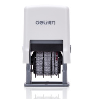 得力 日期印章回墨印章 生产日期打码机 10位实字日期印 79951