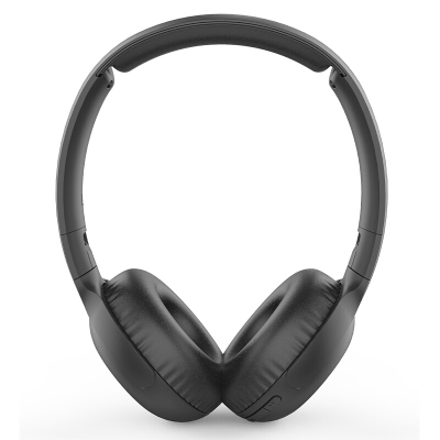 飞利浦无线蓝牙耳机 TAUH202BK黑色 头戴式游戏电脑苹果安卓通用耳麦 手机运动跑步5.0音乐重低音包耳机