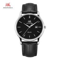 上海手表SHANGHAI国产品牌手表日历显示时尚潮流超薄石英表男士手表、女士手表2019情侣表