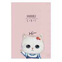 齐心(COMIX) A5/40张缝线软抄本学生笔记本子文具记事本 CFA540-1颜色随机可爱猫系列 10本起订1本价格