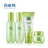 百雀羚(PECHOIN)惊喜套装(洁面乳+爽肤水+保湿乳+精华霜)+百雀羚凡士林润肤露200g