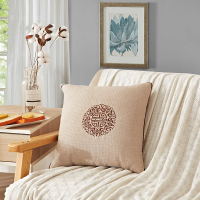恒源祥TDK1002-8绣花亚麻靠垫被 单个装