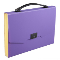 齐心(COMIX) A3113 ARMOR A4 紫色 手提式风琴包13袋 办公用品
