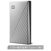 西部数据WD 2TB Type-C移 动硬 盘My Passport 2.5 WDBC3C0020BSL